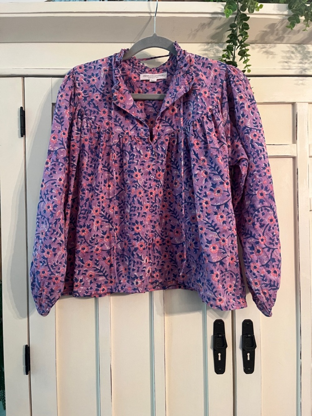 EMERSON FRY ROMANTIC RUFFLE NECK POET BLOUSE
